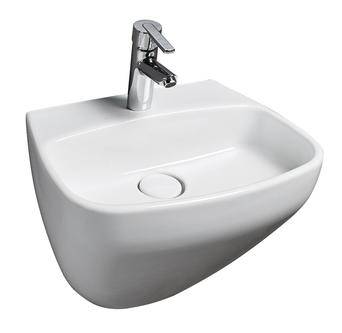 Изображение товара Раковина beWash Alster 86511101 50 см прямоугольная белая антимикробная