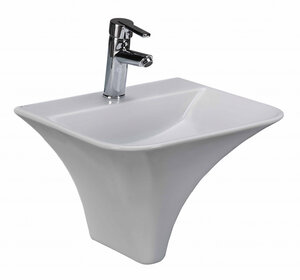 Изображение товара Раковина beWash Ladoga 54461101 46 см, прямоугольная, белый