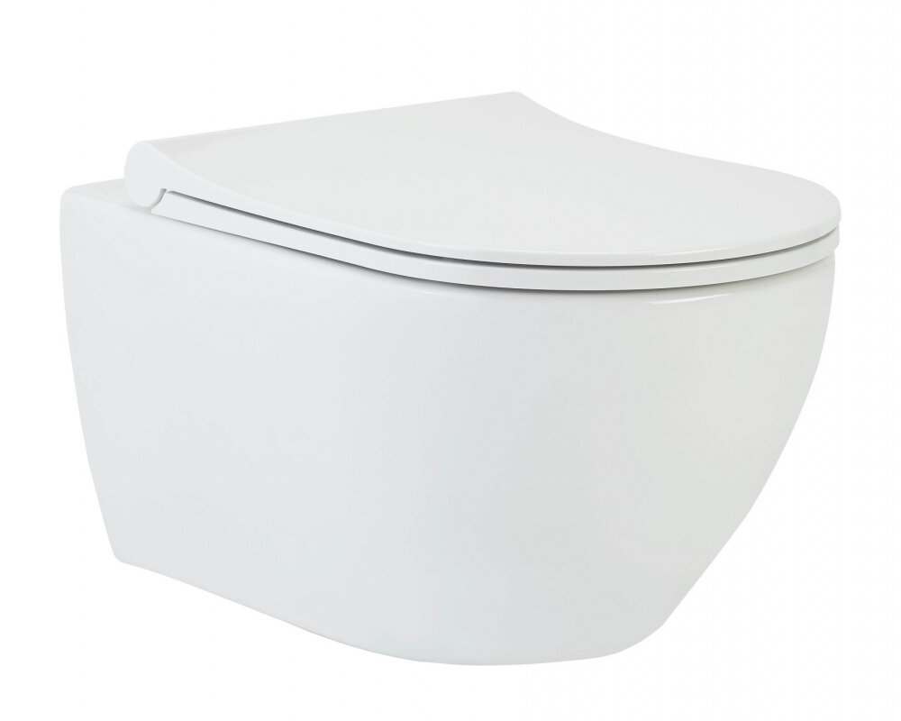 Изображение товара Подвесной безободковый унитаз beWash Bogen 88303201 с микролифтом белый
