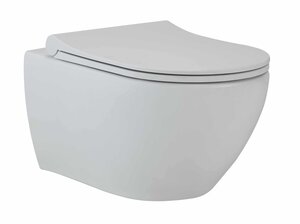 Изображение товара Подвесной безободковый унитаз beWash Bogen 88303214, крышка-сиденье с микролифтом, белый матовый