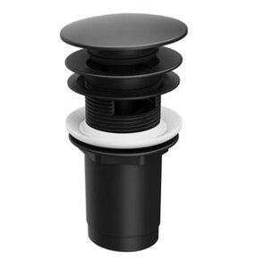 Изображение товара Донный клапан Ravak клик-клак с переливом черный матовый 62 мм