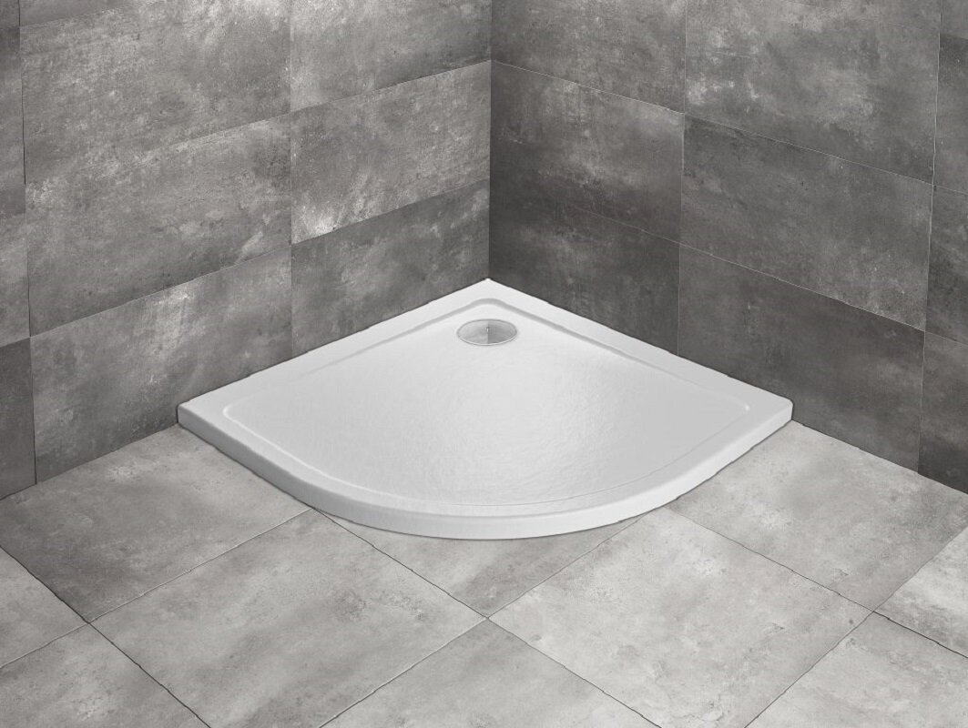 Изображение товара Поддон для душа Radaway Doros SDRA9090-01-04S четверть круга 90x90 белый камень