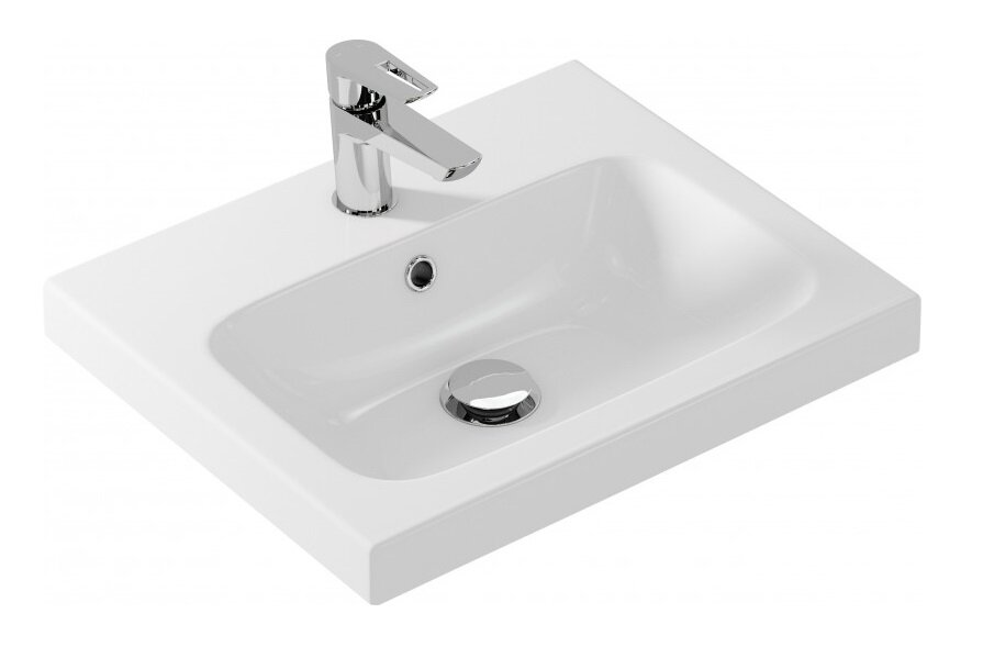 Изображение товара Раковина Cersanit Colour S-UM-COL50/1-w белая прямоугольная 50 см Изображение товара Раковина Cersanit Colour S-UM-COL50/1-w белая прямоугольная 50 см