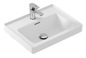Изображение товара Раковина Cersanit Crea P-UM-CRE50/1 50 см прямоугольная белая встроенная подвесная