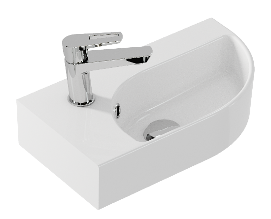 Изображение товара Раковина Cersanit Cameo 45 см угловая белая для ванных комнат