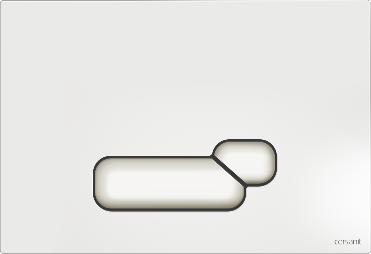 Изображение товара Клавиша смыва Cersanit Actis P-BU-ACT/Wh пластиковая белая двухрежимная