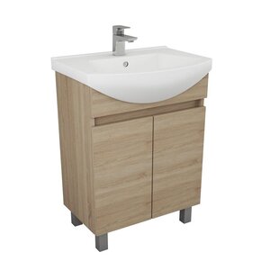 Изображение товара Тумба под раковину Owl Eland 65 см напольная, 2 дверки, цвет дуб сонома, OW29.20.12