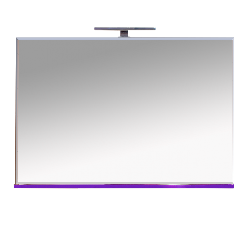 Изображение товара Зеркало Misty Атланта 107 см, c полочкой, цвет сиреневый (отсутствует упаковка)