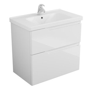 Изображение товара Тумба под раковину Owl Hella stor 80 см белый лак 2 ящика