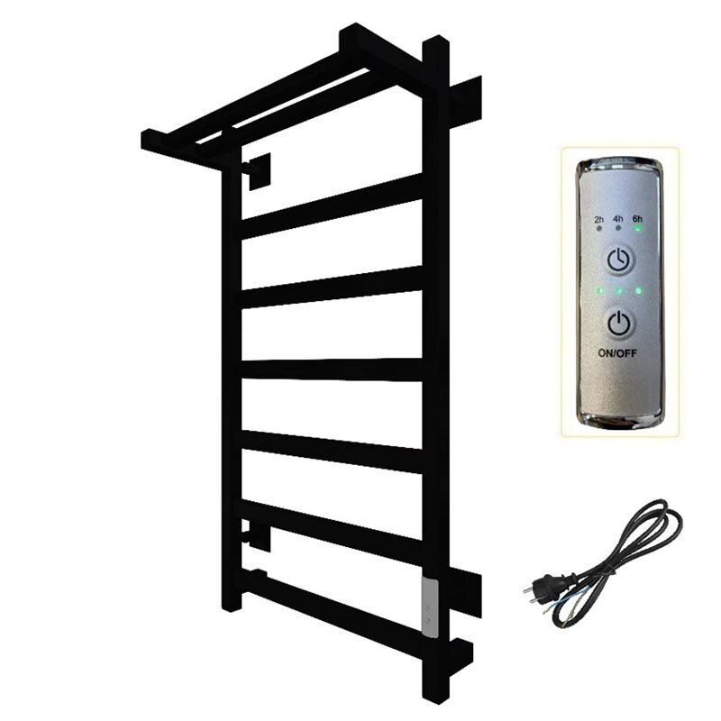 Изображение товара Полотенцесушитель электрический Тругор Пэк сп серия 20 80х50, ширина 50 см, высота 80 см, с полкой, черный