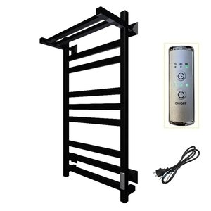 Изображение товара Полотенцесушитель электрический Тругор Пэк сп серия 21 80х50, ширина 50 см, высота 80 см, с полкой, черный