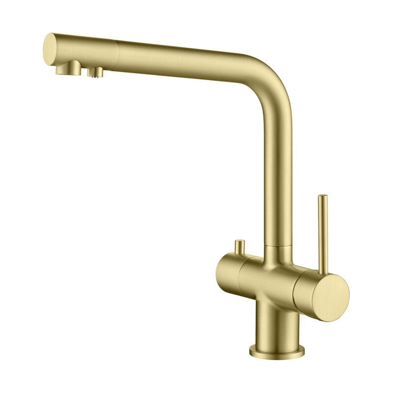 Изображение товара Смеситель Timo Saona 2396/17F для кухонной мойки, под фильтр, золото матовое