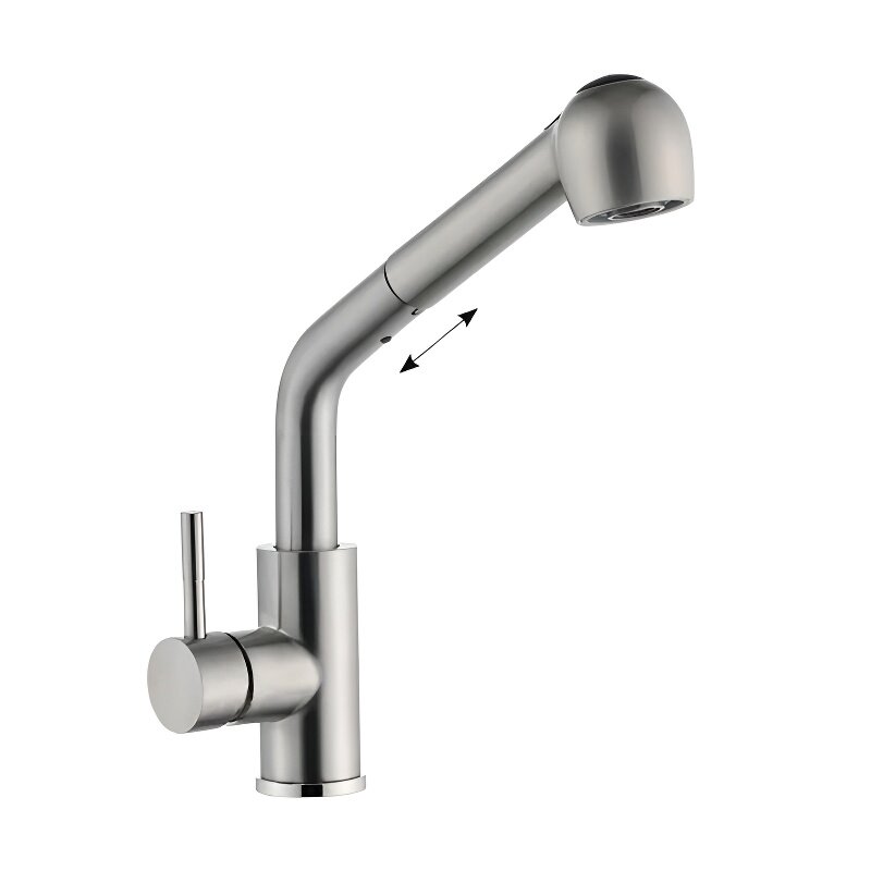 Изображение товара Смеситель для кухни Zorg Steel Hammer, нержавеющая сталь, SH 5144 INOX