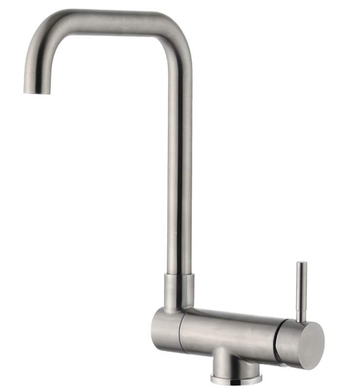 Изображение товара Смеситель кухонный Zorg Steel Hammer из нержавеющей стали модель SH 5197 INOX