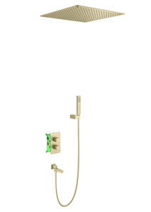 Изображение товара Душевая система Timo Petruma SX-5019/17SM термостатическая, с изливом, цвет золото матовое
