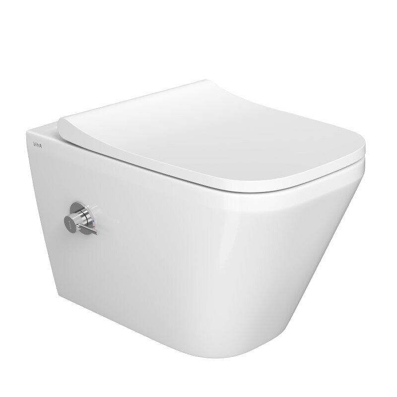 Изображение товара Подвесной унитаз VitrA Integra с функцией биде и смесителем Изображение товара Подвесной унитаз VitrA Integra с функцией биде и смесителем