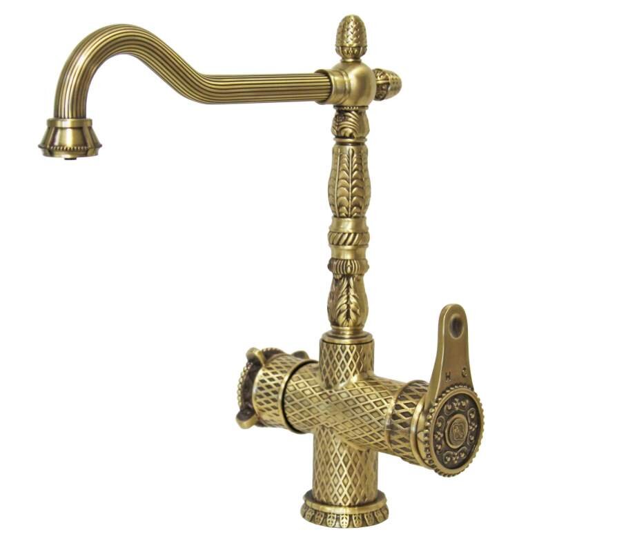 Изображение товара Смеситель для кухни Zorg Antic A 50 KF-BR с подключением фильтра, античная бронза
