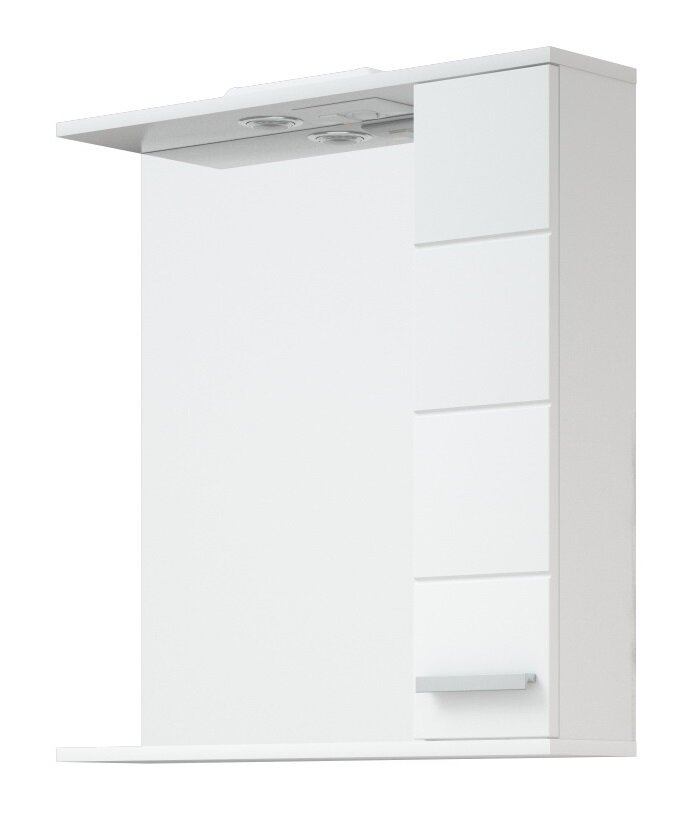 Изображение товара Зеркальный шкаф Corozo Денвер 60/C с подсветкой белый для ванной комнаты