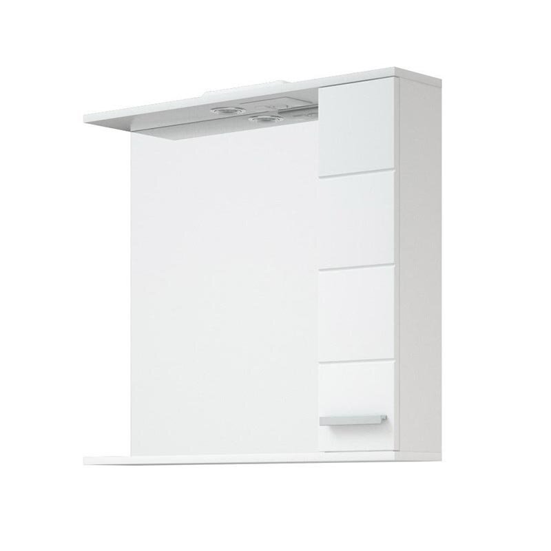 Изображение товара Зеркальный шкаф Corozo Денвер 80/C с подсветкой белый подвесной