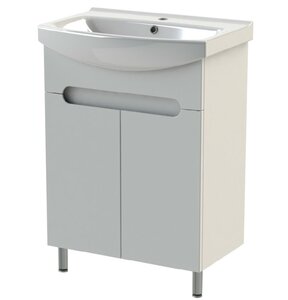 Изображение товара Тумба с раковиной для ванной комнаты Orange Topline Rio 60, подвесная, белая