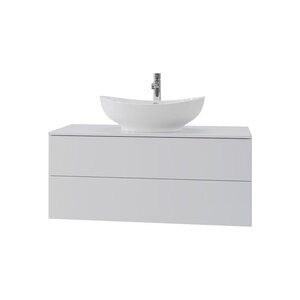 Изображение товара Тумба под раковину Orange Otto, подвесная, столешница МДФ, белый, Ot-100TuMDF