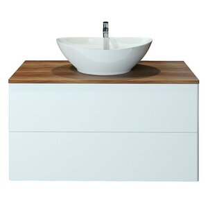 Изображение товара Тумба Orange Otto c раковиной Гамма 600, подвесная, белая, Ot-100TuWOOD+G60