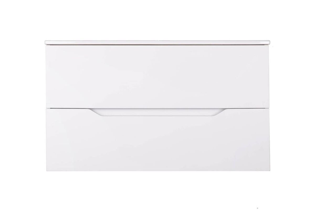 Изображение товара Подвесная тумба с раковиной Orange Line Li-100Tuw+Ra белый матовый