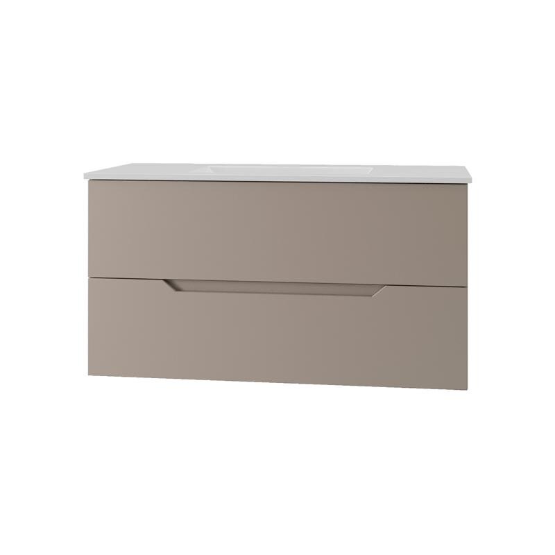 Изображение товара Тумба с раковиной Orange Line Li-100TuL+Ra, подвесная, латте матовый Soft Touch Изображение товара Тумба с раковиной Orange Line Li-100TuL+Ra, подвесная, латте матовый Soft Touch