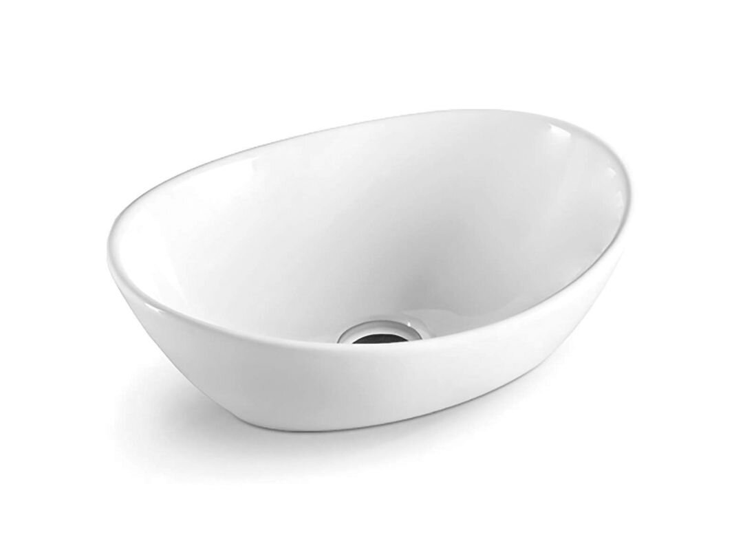 Изображение товара Раковина Ceramicanova Element CN6016 40.5 x 33 x 14 см, накладная, овальная, без перелива, сантехфарфор