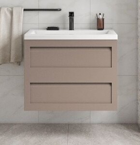 Изображение товара Тумба под раковину Art&Max Platino 75 см подвесная, бежевый матовый, AM-Platino-750-2C-SO-CM