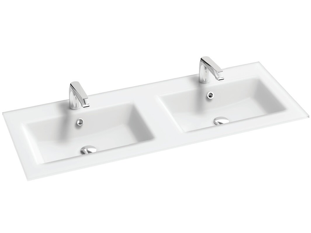 Изображение товара Стеклянная раковина Jacob Delafon Sherwood 120 см белый матовый