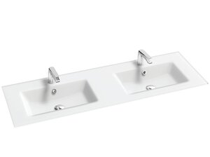 Изображение товара Стеклянная раковина Jacob Delafon Sherwood EB1832RU-DE1 140 см, белый матовый