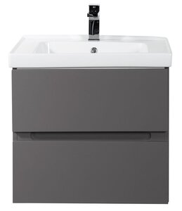 Изображение товара Тумба под раковину Art&Max Techno 60 см подвесная, смоки софт, AM-Techno-600-2C-SO-ZB815