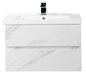 Изображение товара Тумба под раковину Art&Max Techno 90 см подвесная, монти мрамор, AM-Techno-900-2C-SO-MR960