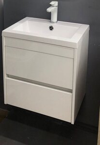 Изображение товара Тумба под раковину Art&Max Family 50 см подвесная, белый глянцевый, Family-500-2C-SO-BL