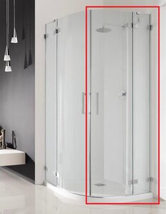 Изображение товара Душевая дверь Radaway Euphoria PDD 100/R 100x200 см стекло прозрачное хром правая