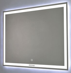 Изображение товара Зеркало Grossman Pragma 80 x 60 см с подсветкой, сенсорный выключатель, 480600