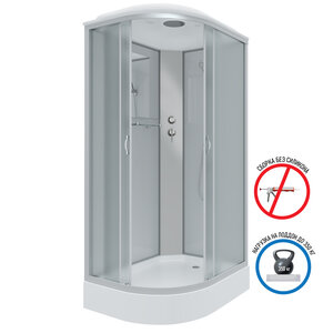 Изображение товара Душевая кабина Niagara Classic 120 x 80, низкий поддон, профиль - хром, стекло матовое, NG-3312-14L/R