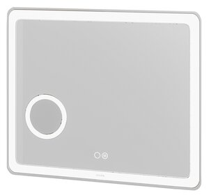 Изображение товара Зеркало Grossman Leo 90 x 80 см с подсветкой, сенсорный выключатель, гравировка, подогрев, увеличительное стекло, 169080