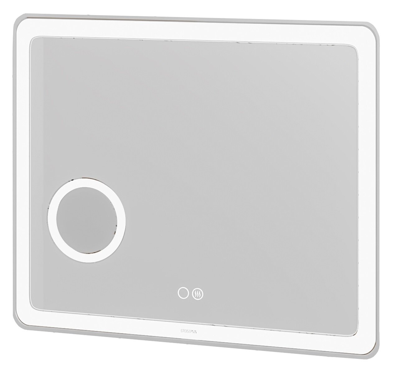 Изображение товара Зеркало Grossman Leo 90x80 с подсветкой, сенсорным выключателем и подогревом