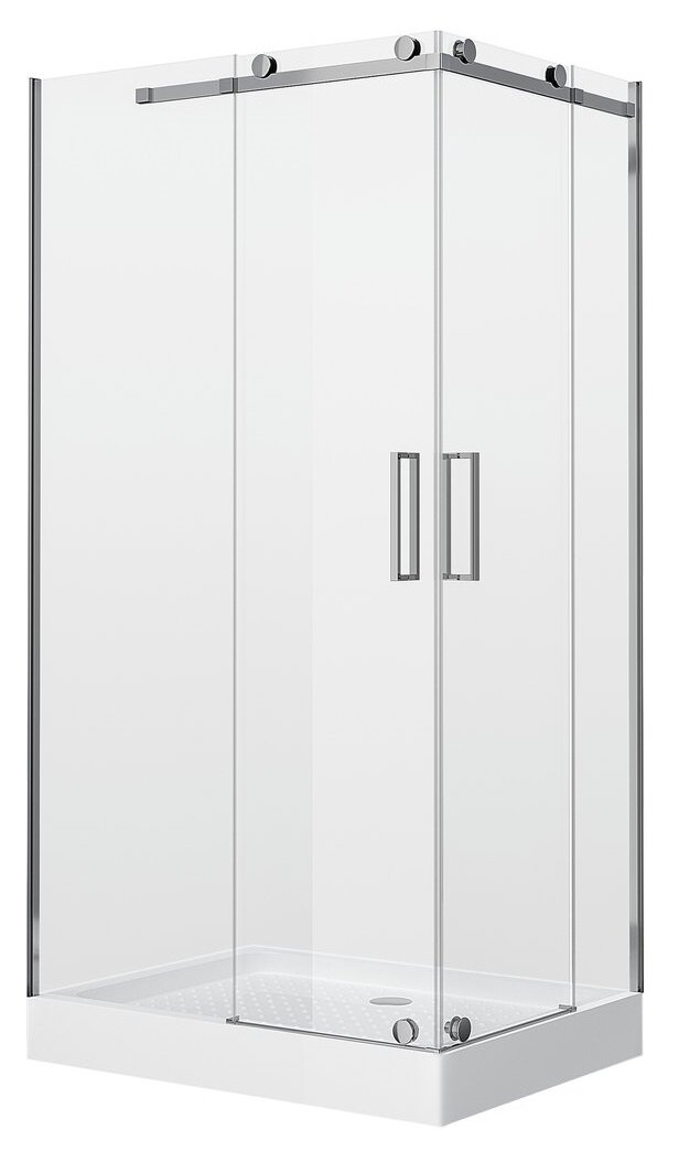 Изображение товара Душевой уголок Grossman Cosmo 120x90 см прямоугольный раздвижная дверь прозрачное стекло хром