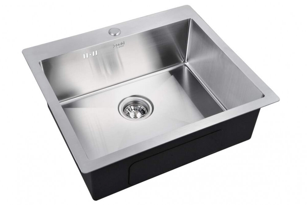 Изображение товара Мойка Zorg Inox R 5951 из нержавеющей стали с крепежами и сифоном