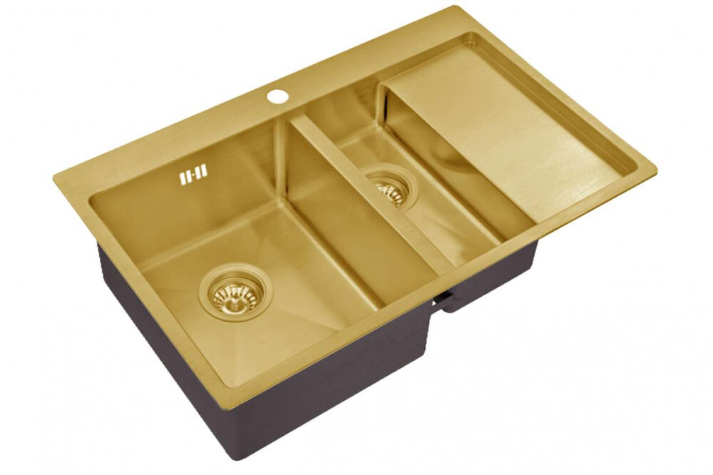 Изображение товара Мойка Zorg Inox SZR 5178-2-L BRONZE, 78 х 51 см, бронза