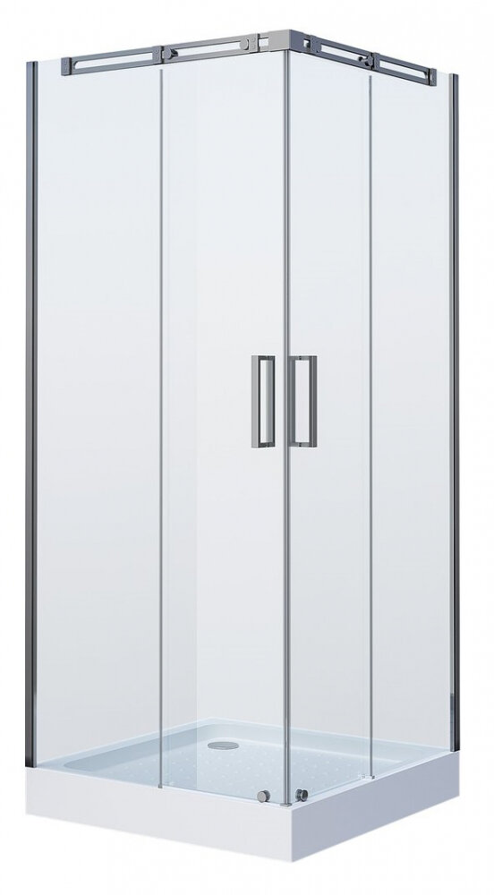 Изображение товара Душевой уголок Grossman Galaxy 100x100 см с раздвижной дверью и прозрачным стеклом