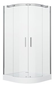 Изображение товара Душевой уголок Grossman Galaxy 100 х 100 см четверть круга, дверь раздвижная, стекло прозрачное, хром, GR-4100