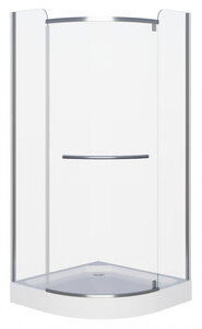 Изображение товара Душевой уголок Grossman Classic 90 х 90 см четверть круга, дверь распашная, стекло прозрачное, хром, GR-7090, с полотенцедержателем