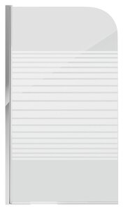 Изображение товара Шторка на ванну Grossman 80 x 140 см, стекло полосатое, хром, GR-100P