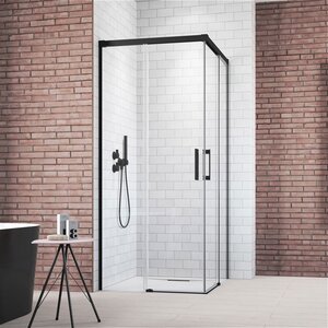 Изображение товара Душевая дверь Radaway Idea Black KDD 100 х 200.5 см, стекло прозрачное, профиль черный, левая, 387062-54-01L