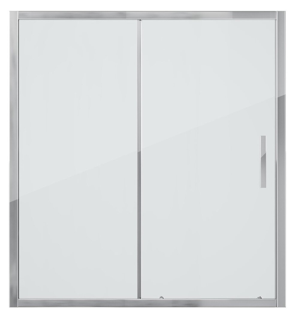 Изображение товара Раздвижная душевая шторка Grossman 170x140 см стекло хром Германия