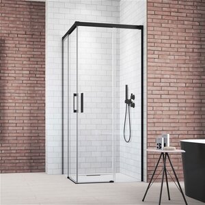 Изображение товара Душевая дверь Radaway Idea Black KDD 90x200.5 см раздвижная стекло черный профиль